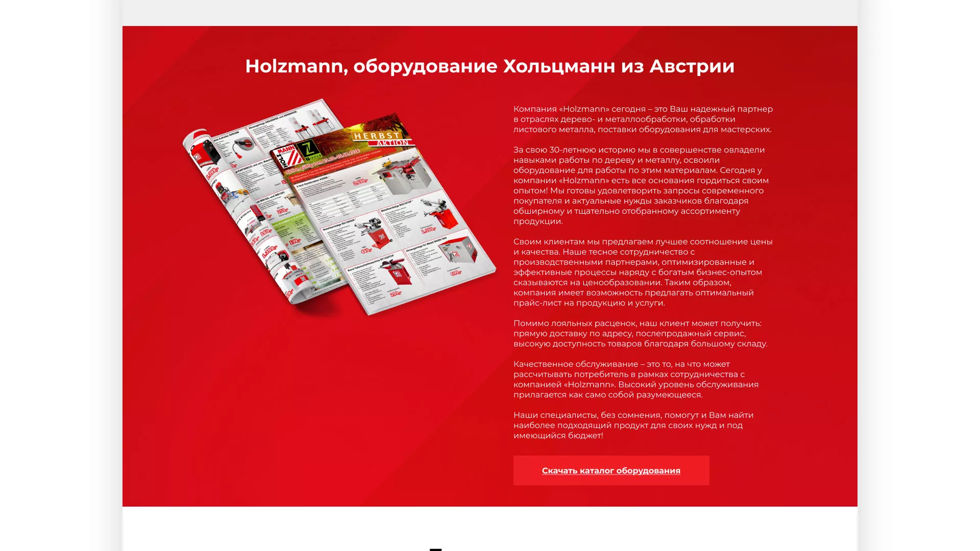 Создание сайта компании «HOLZMANN Maschinen GmbH» в Касимове